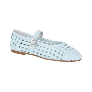 Tiffany & Fred Paris Crochet Leather Flat, Blue